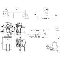 Душевая система Paffoni Elle Хром арт-KITEL019CR120 — фото 8, Встраиваемые душевые комплекты