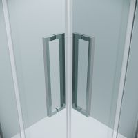 Душевой уголок Grossman Cosmo 100х100 профиль Хром стекло прозрачное арт-300.K33.02.1010.10.00 — фото 6, Квадратные душевые уголки