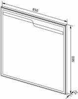 Товар: Зеркало Aquanet Модена 85 с подсветкой Белое арт-196966 - фото 7 Зеркало Aquanet Модена 85 с подсветкой Белое арт-196966 — фото 7, Зеркала в ванную комнату