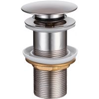 Донный клапан Allen Brau Priority click-clack Никель брашированный арт-5.31024-BN — фото 4, Донные клапаны