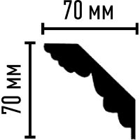 Карниз гибкий Decomaster 2400x70x70 мм арт-95775A FL — фото 2, Карнизы