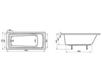 Акриловая ванна Ravak Domino ‎Plus 170x75 без гидромассажа арт-C631R00000 — фото 4, Акриловые ванны