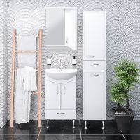 Зеркальный шкаф Runo Севилья 50 R с подсветкой Белый арт-00000000799 — фото 3, Зеркальные шкафы в ванную