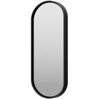 Зеркало Brevita Saturn 50 с подсветкой Черное матовое с сенсорным выключателем арт-SAT-Dro1-050-black — фото 2, Зеркала в ванную комнату