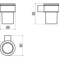 Стакан для зубных щеток Altasan Лотос Черный матовый арт-ЛТ41ЧМ — фото 5, Стаканы для зубных щеток