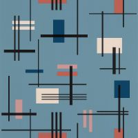 Обои Lutece Les Essentiels Винил на флизелине (0,53*10,05) Голубой/Разноцветный, Абстракция/Геометрия арт-51201801 — фото 1, Обои для стен