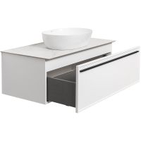 Тумба под раковину La Fenice Elba 100 подвесная Белая матовая арт-FNC-01-ELB-B-100 — фото 4, Тумбы под раковину