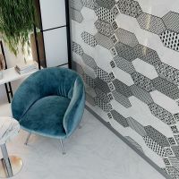 Керамический декор Kerama Marazzi Келуш 3 грань черно-белый 9,8х9,8 см арт-TOC006 — фото 3, Керамическая плитка