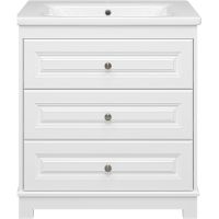 Тумба с раковиной Misty Ларго 80 Белая матовая арт-УТ000023205 — фото 2, Тумбы с раковиной