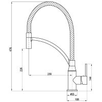 Смеситель для кухни Rav Slezak Seina Черный Хром арт-SE914.5 — фото 3, Смесители для кухни