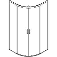 Душевая дверь для кабины Aquanet Passion R 2.0 №1/4 профиль Серебро стекло прозрачное арт-263871 — фото 2, Раздвижные душевые двери