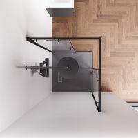 Душевой уголок AM.PM X-Joy 80х80 профиль Черный матовый стекло прозрачное арт-W94G-403-8080-BТ1К — фото 5, Квадратные душевые уголки