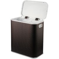 Корзина для белья Geralis Punto Шоколад, кант Хром, малая арт-PCH-M — фото 2, Корзины для белья