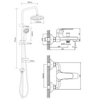 Душевая система Orange Iris Хром арт-M41-913cr — фото 7, Душевые стойки