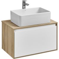 Тумба под раковину Aquaton Либерти 70 подвесная Дуб эльвезия Белая арт-1A279801LYC70 — фото 2, Тумбы под раковину