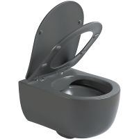 Унитаз Vincea Evo подвесной Антрацит матовый с сиденьем Микролифт арт-VT1-34SMA — фото 3, Подвесные унитазы