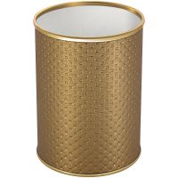 Ведро для мусора Geralis Punto Золото, кант Золото, 3 л арт-M-PGG-B — фото 1, Мусорные ведра