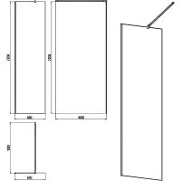 Душевая перегородка STWORKI Берген 60 MV-BE-60-CR профиль Хром глянцевый стекло прозрачное арт-583049 — фото 4, Душевые перегородки