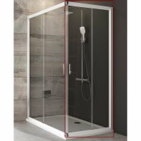 Душевая дверь Ravak Blix BLRV2К-90 профиль Белый стекло Transparent арт-1XV70100Z1 — фото 1, Раздвижные душевые двери