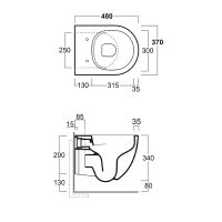 Унитаз Simas Vignoni подвесной без сиденья арт-VI28bi — фото 2, Подвесные унитазы