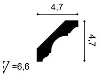 Карниз Orac Decor 2000x47x47 мм арт-C215F — фото 3, Карнизы