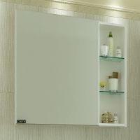 Зеркальный шкаф СанТа Дублин 75 Белый арт-123006 — фото 1, Зеркальные шкафы в ванную