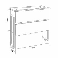 Товар: Тумба под раковину Grossman Солис 85 Дуб сонома Белая арт-108502 - фото 5 Тумба под раковину Grossman Солис 85 Дуб сонома Белая арт-108502 — фото 5, Тумбы под раковину