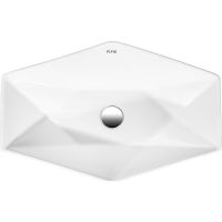 Раковина-чаша Runo Poligono 64 Белая арт-00-00001446 — фото 3, Раковины накладные