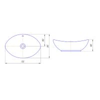 Раковина-чаша Кировит Гамма 56 Белая арт-Вн Крв13 — фото 6, Раковины накладные