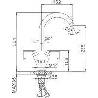 Смеситель для кухни Frap Хром арт-F4098 — фото 5, Смесители для кухни