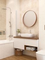 Керамическая плитка Creto Eva vanilla line бежевый настенная 25х40 см арт-00-00-5-09-10-11-2619 — фото 2, Керамическая плитка