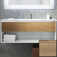 Тумба с раковиной SanVit Контур 120 с фактурой под дерево подвесная Карпатская ель арт-kkont120 — фото 1, Тумбы с раковиной