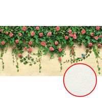 Фреска Ortograf Цветы 6664 Фактура флок FLK Флизелин (5,16*2,55) Зеленый/Бежевый/Розовый, Цветы арт-6664 (флок FLK) — фото 1, Фрески