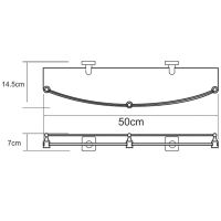Товар: Стеклянная полка WasserKRAFT Dill Хром арт-K-3944 - фото 4 Стеклянная полка WasserKRAFT Dill Хром арт-K-3944 — фото 4, Полки для ванной и душа