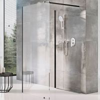 Душевая перегородка Ravak ST Walk-In Corner 110x80 профиль Черный стекло Transparent арт-GW1CD4300Z1 — фото 1, Душевые перегородки