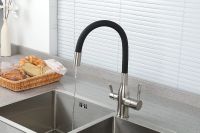 Смеситель для кухни Frap H69 Сатин Черный арт-F4396-5 — фото 6, Смесители для кухни