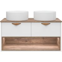 Товар: Тумба под раковину Brevita Bergen 105 подвесная Белая матовая Дуб Галифакс олово арт-BER-07105-19-01-2Я - фото 2 Тумба под раковину Brevita Bergen 105 подвесная Белая матовая Дуб Галифакс олово арт-BER-07105-19-01-2Я — фото 2, Тумбы под раковину