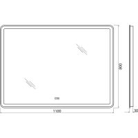 Товар: Зеркало BelBagno Marino 110 с подсветкой с подогревом с сенсорным выключателем арт-SPC-MAR-1100-800-LED-TCH-WARM - фото 9 Зеркало BelBagno Marino 110 с подсветкой с подогревом с сенсорным выключателем арт-SPC-MAR-1100-800-LED-TCH-WARM — фото 9, Зеркала в ванную комнату