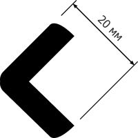 Уголок HIWOOD 2000x20x20 мм арт-C20V2 — фото 2, Стеновые уголки