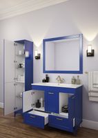 Тумба с раковиной Sanflor Ванесса 95/2 Индиго арт-С15332 — фото 4, Тумбы с раковиной