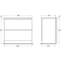 Тумба под раковину BelBagno Albano 90 Rovere Rustico арт-ALBANO-900-2C-PIA-RR — фото 7, Тумбы под раковину