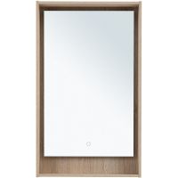 Зеркало Aquanet Милан 50 с подсветкой Дуб светлый с сенсорным выключателем арт-336402 — фото 3, Зеркала в ванную комнату