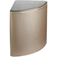 Корзина для белья Geralis Ромб Бежевая темная, кант Золото, угловая арт-RBG-U — фото 1, Корзины для белья