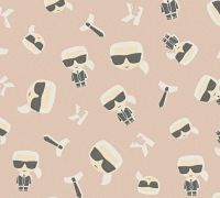 Обои AS Creation Karl Lagerfeld Винил на флизелине (0,53*10,05) Розовый, Надписи арт-37843-8 — фото 3, Обои для стен