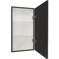 Зеркальный шкаф Континент Mirror Box black Led 35 R с подсветкой Черный арт-МВК054 — фото 5, Зеркальные шкафы в ванную