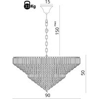 Люстра Divinare Frizzante Прозрачная Золото арт-1683/01 LM-16 — фото 6, Люстры