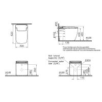 Унитаз биде Vitra V-Care Prime приставной с сиденьем Микролифт арт-7232B403-6217 — фото 10, Умные унитазы