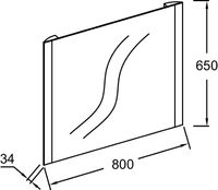 Зеркало Jacob Delafon Replique 80 с подсветкой с инфракрасным выключателем с функцией антипар арт-EB1472-NF — фото 3, Зеркала в ванную комнату