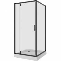 Душевой уголок Niagara Nova NG-6801-08 BLACK 90х90 профиль Черный стекло прозрачное арт-68010811BLACK — фото 1, Квадратные душевые уголки