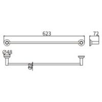 Полотенцедержатель CeramaLux Fleur Хром арт-78308 — фото 2, Полотенцедержатели